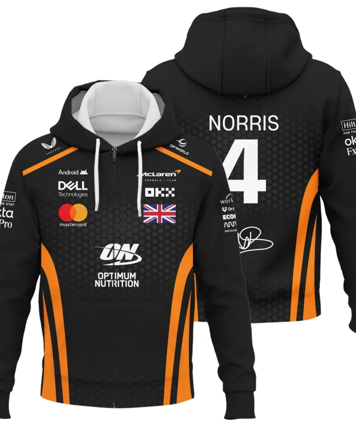 Limited Edition Lando Norris McLaren F1 Team - Zipper Hoodie BLNR14925A1ZHD