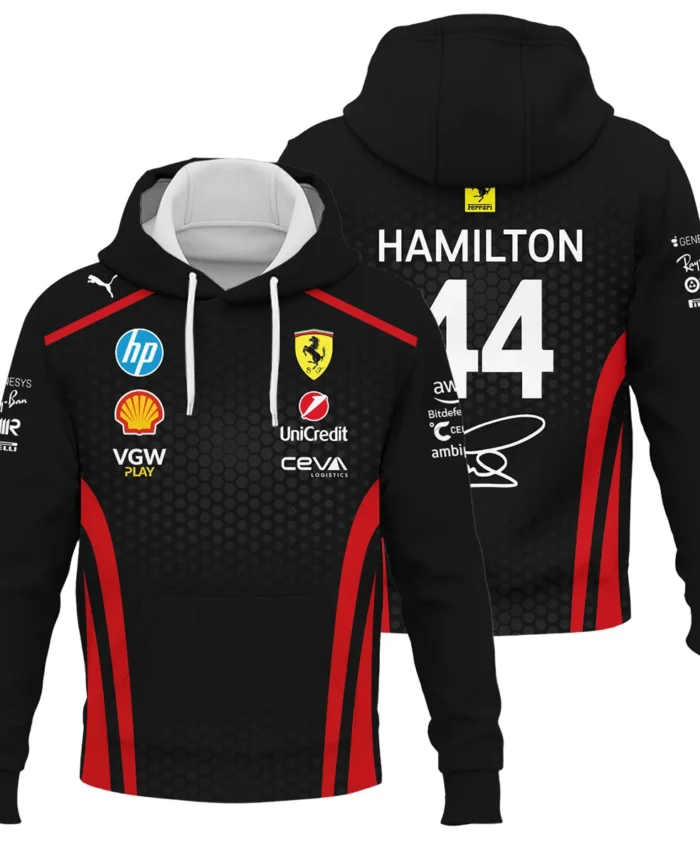 Limited Edition Lewis Hamilton Ferrari F1 Team - Hoodie BLH281025A1HD