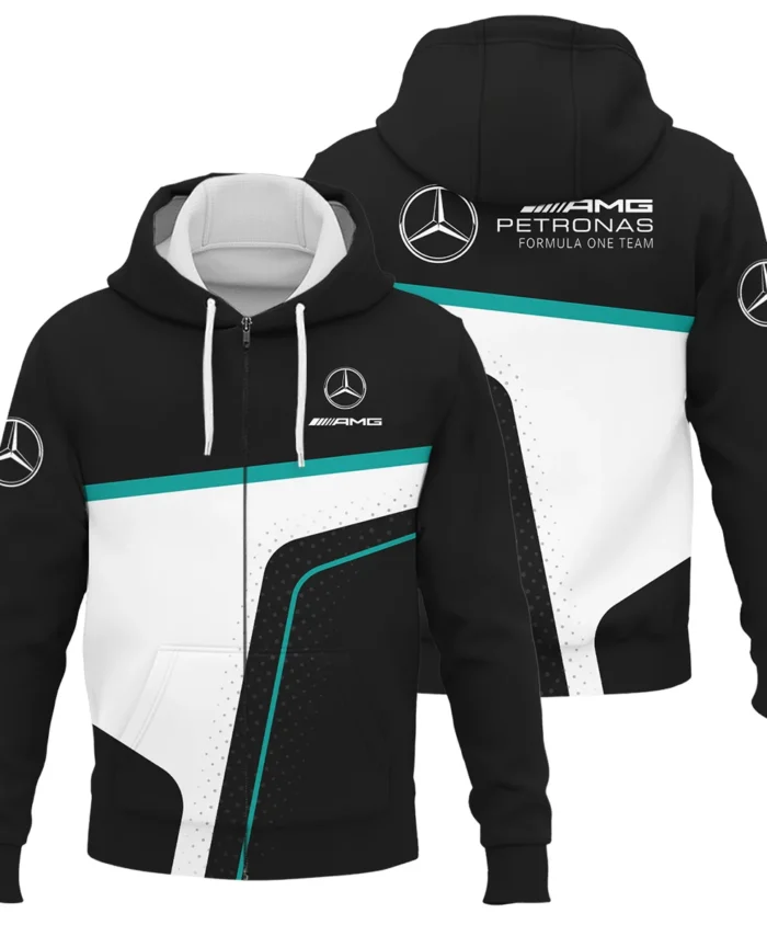 Limited Edition Mercedes-AMG Petronas F1 Exclusive Logo Zipper Hoodie BLMER6525A5ZHD