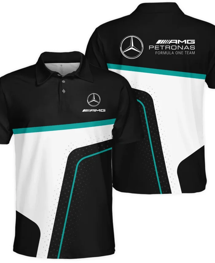 Limited Edition Mercedes-AMG Petronas F1 Polo Shirt All Over Prints BLMER6525A5PL