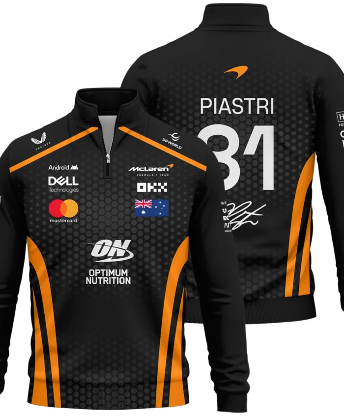 Limited Edition Oscar Piastri McLaren F1 Team - Quarter-Zip Sweatshirt BLOP14925A1QZS