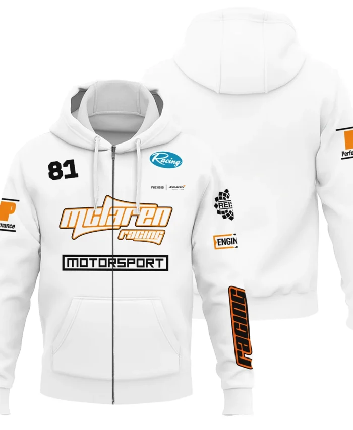 Limited Edition Oscar Piastri Reiss x McLaren - Zipper Hoodie BLOP31125A1ZHD