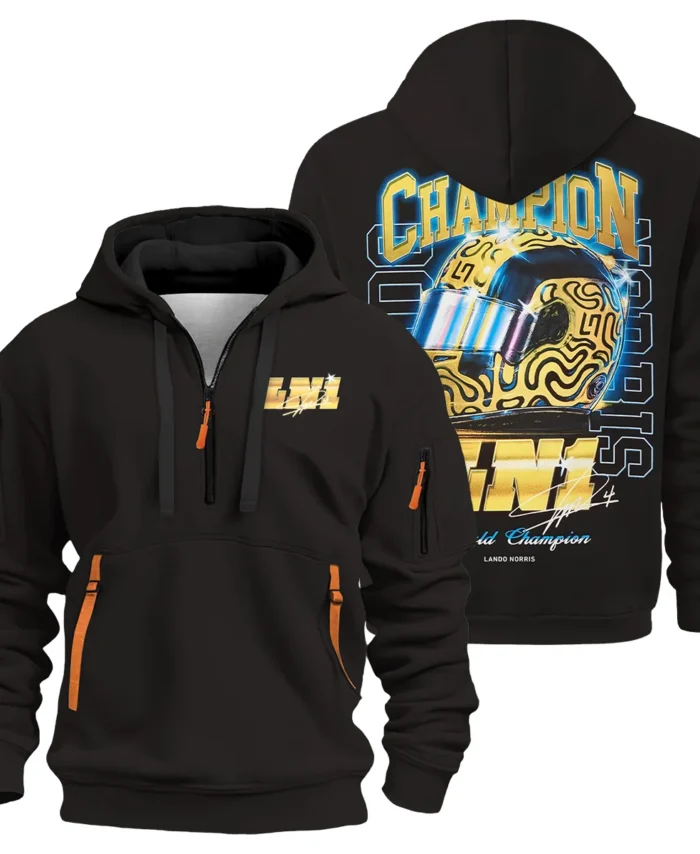 LN1 World Champion Lando Norris Hoodie Half Zip BLVALN051225A10HDF