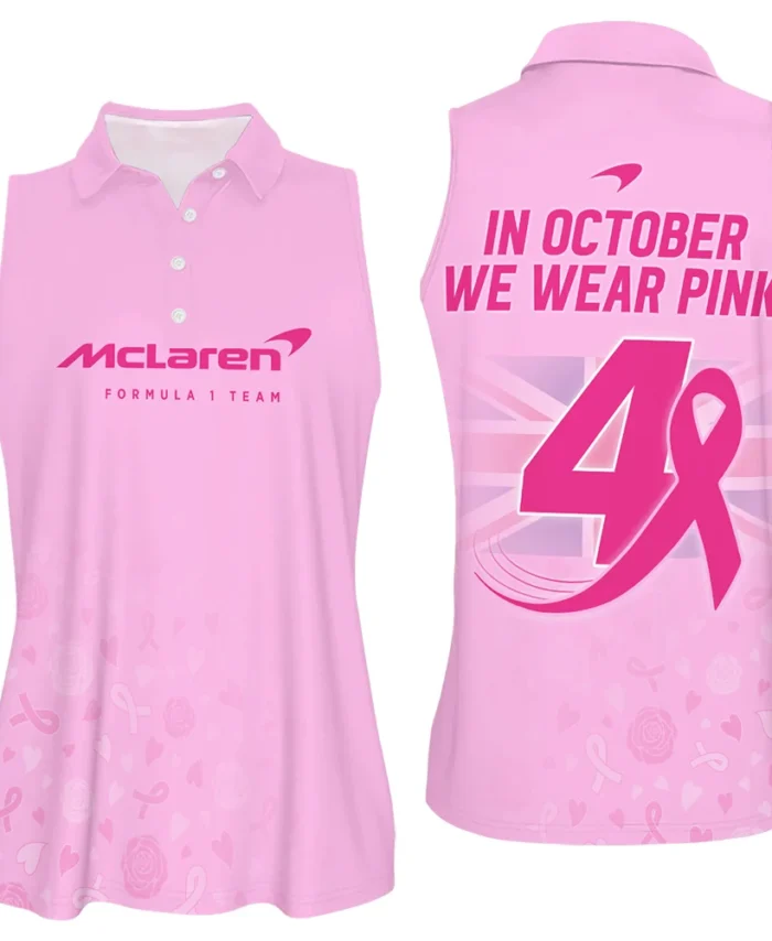 LN4 In October We Wear Pink Exclusive Women Sleeveless Polo BLNR7925A1VPO