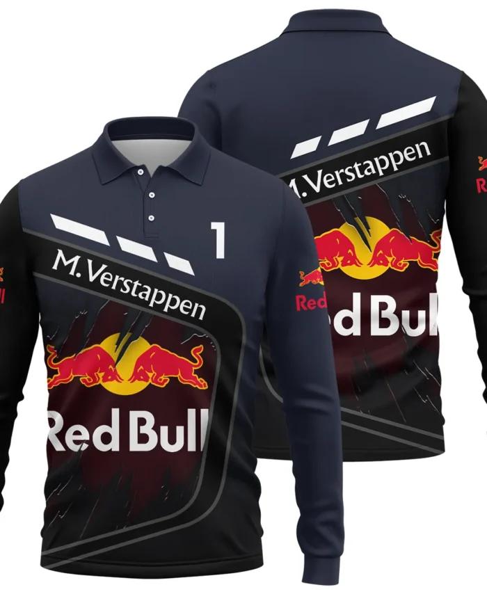 Max Verstappen Red Bull Racing F1 Exclusive Long Polo Shirt BLRBR20525A3LPL