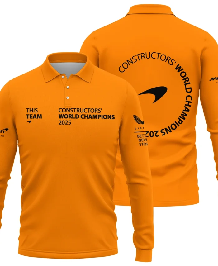 McLaren F1 Team 2025 Constructors' Champions Long Polo Shirt BLMCL51025A2LPL