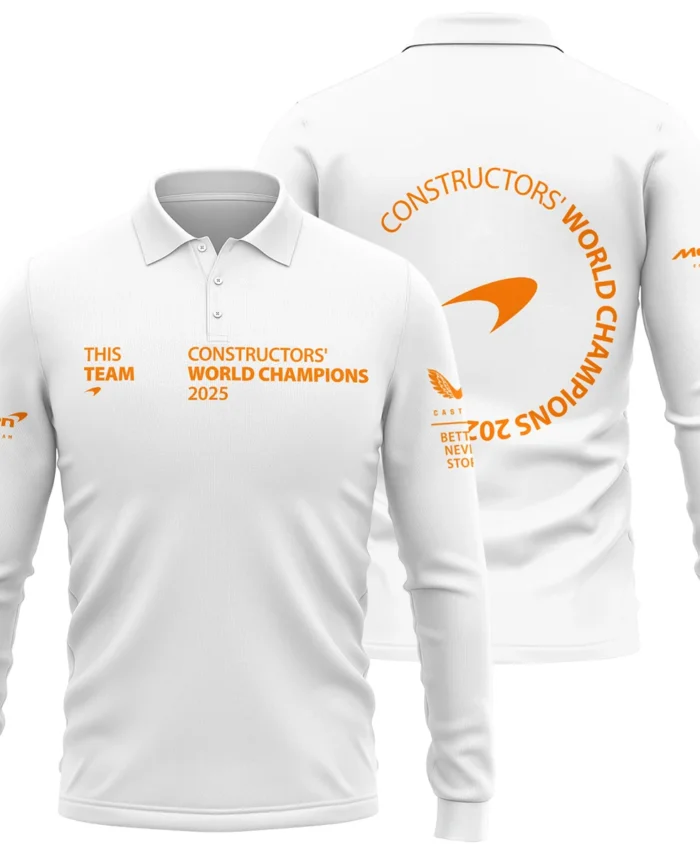 McLaren F1 Team 2025 Constructors' Champions Long Polo Shirt BLMCL51025A4LPL