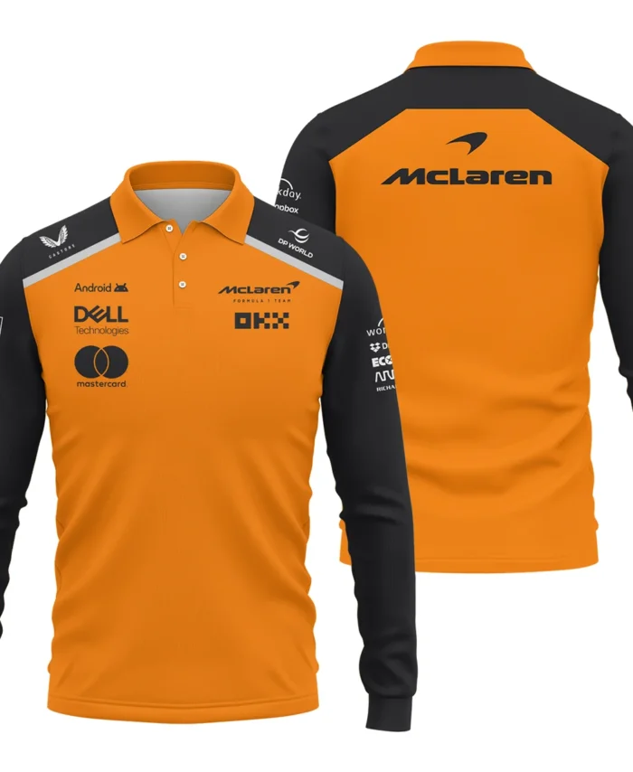 McLaren Formula One Exclusive Logo Long Polo Shirt BLF1290325A5MCLLPL