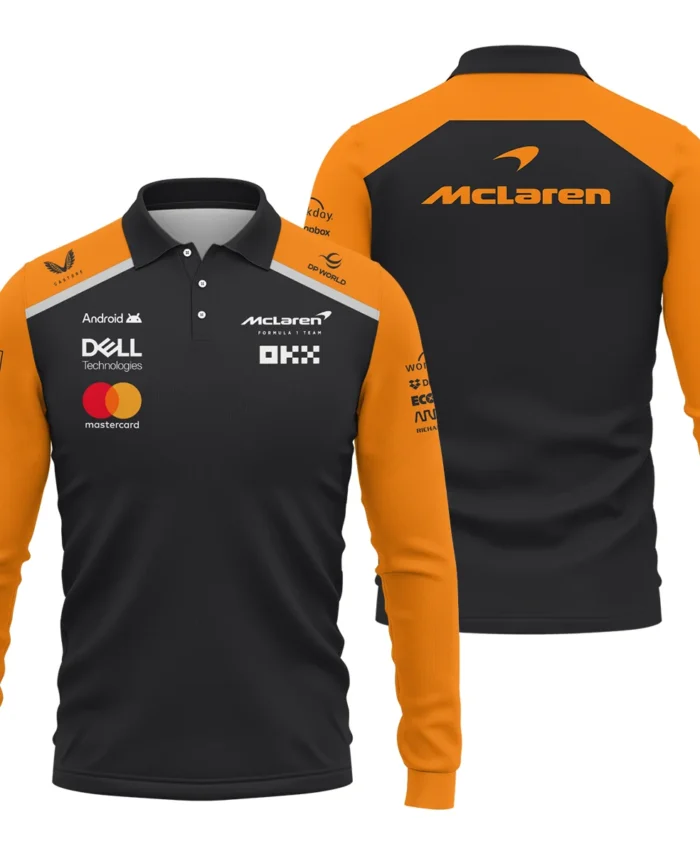 McLaren Formula One Exclusive Logo Long Polo Shirt BLF1290325A6MCLLPL