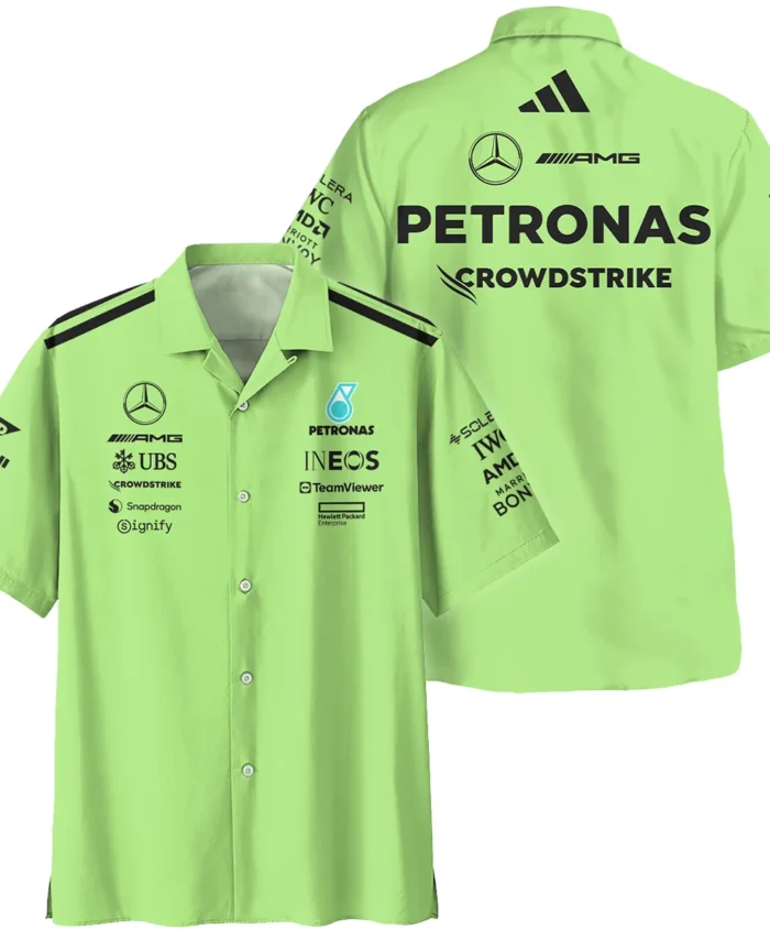 Mercedes-AMG Petronas F1 Hawaiian Shirt All Over Prints BLMER6525A4HW