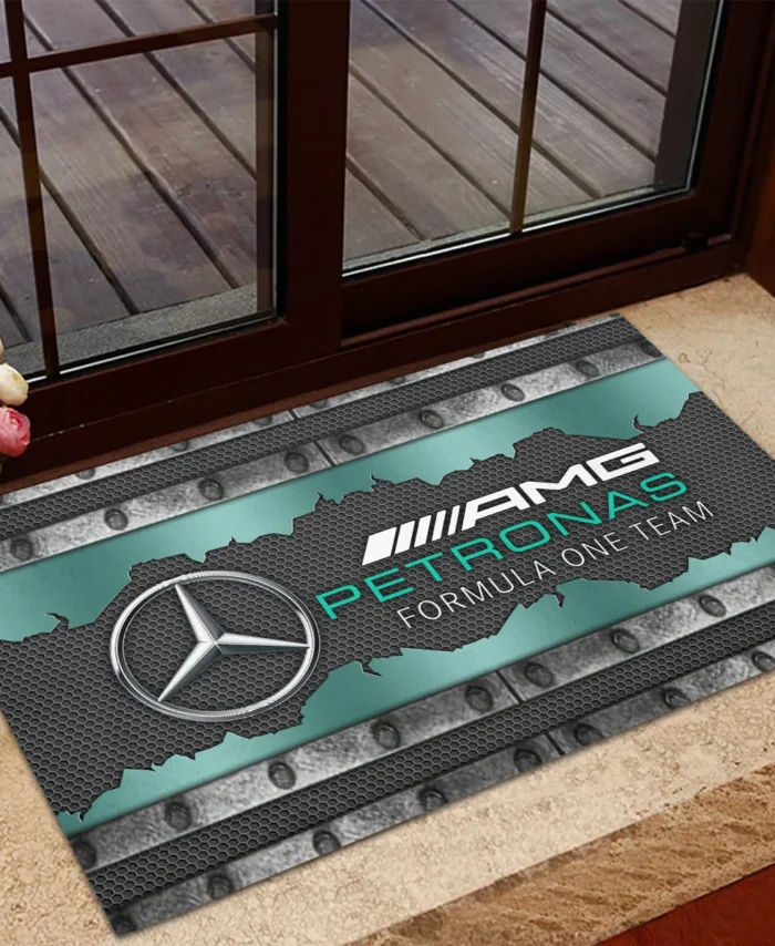 Mercedes F1 Rubber Base Doormat - All Over Print BLF1139A5MER