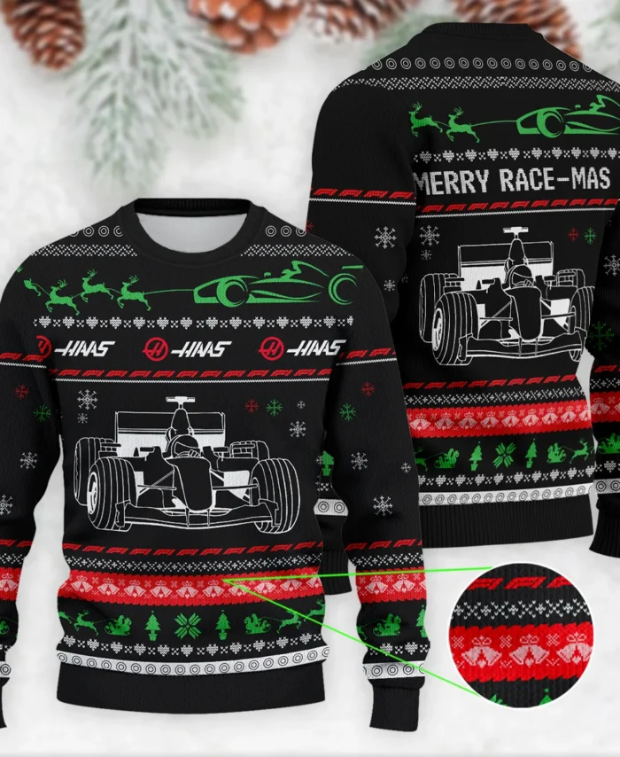 Merry Race-Mas Haas Formula 1 - Ugly Sweater BLVAF1220925A11HAAS