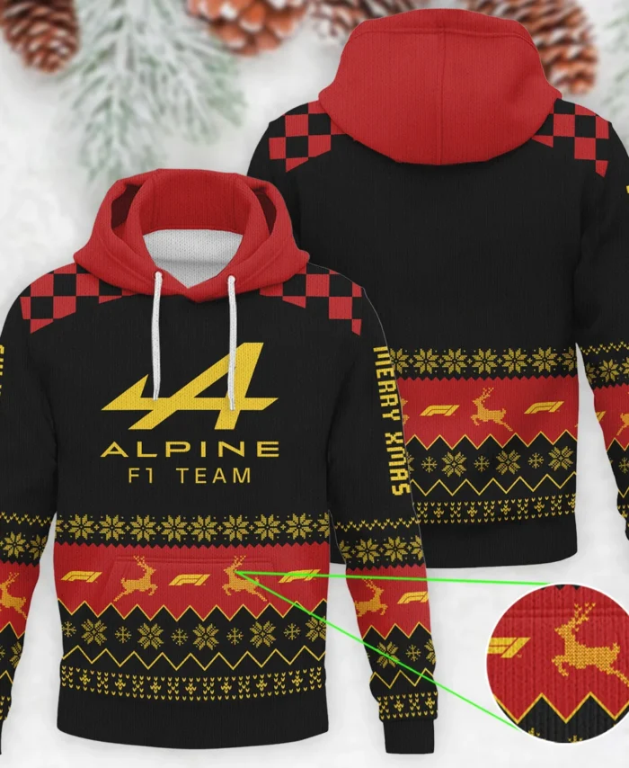 Merry X-Mas Alpine Formula 1 - Knitted Hoodie BLVAF12209250A8ALP