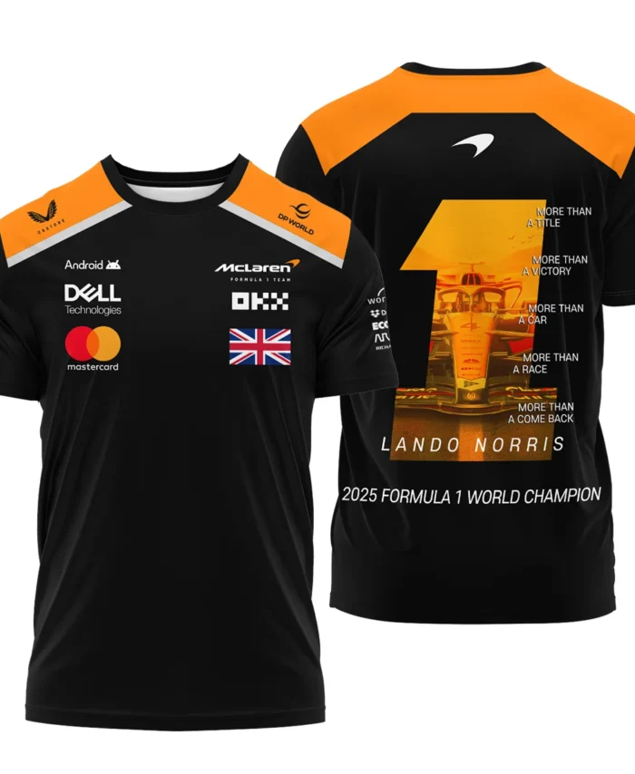 More Than A Champion Lando Norris McLaren F1 Team T-Shirt BLNRWDCA2TS