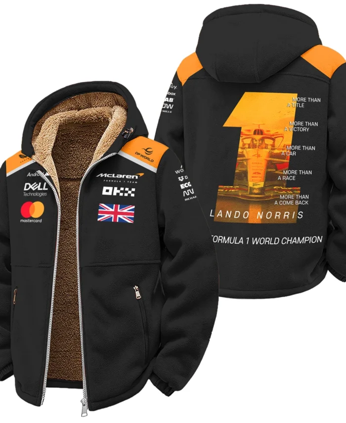 More Than A Champion Lando Norris McLaren F1 Team Winter Fleece Jacket BLNRWDCA2WFJ