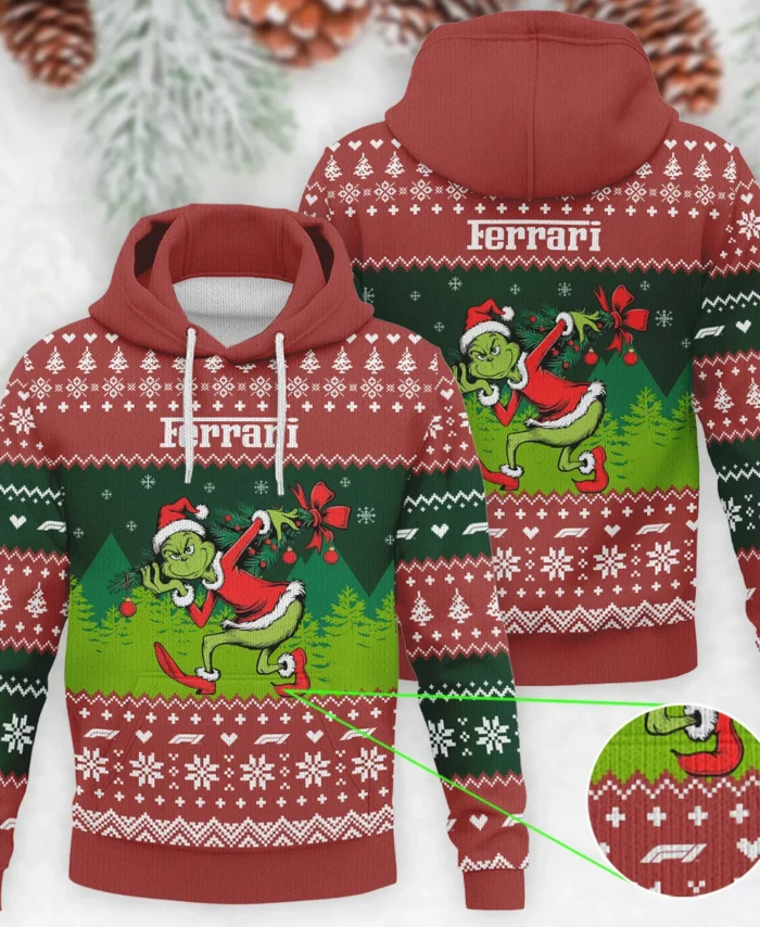 Mr.Grinch Ferrari Formula 1 - Knitted Hoodie BLVAF12209250A19FRR