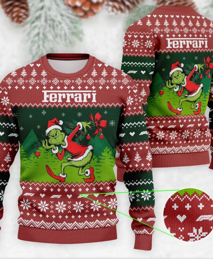 Mr.Grinch Ferrari Formula 1 - Ugly Sweater BLVAF1220925A19FRR