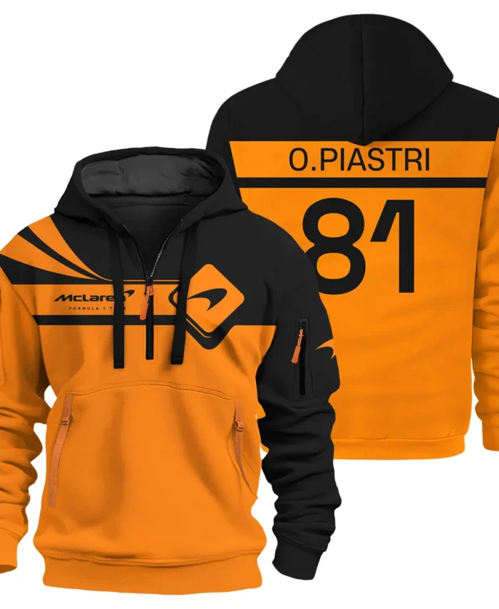 Oscar Piastri McLaren F1 Exclusive Logo Hoodie Half Zip BLMCL5525A43HZ