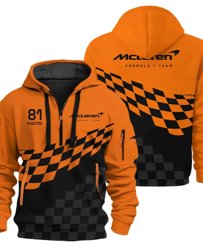 Oscar Piastri McLaren F1 Exclusive Logo Hoodie Half Zip BLOP10425A13HZ