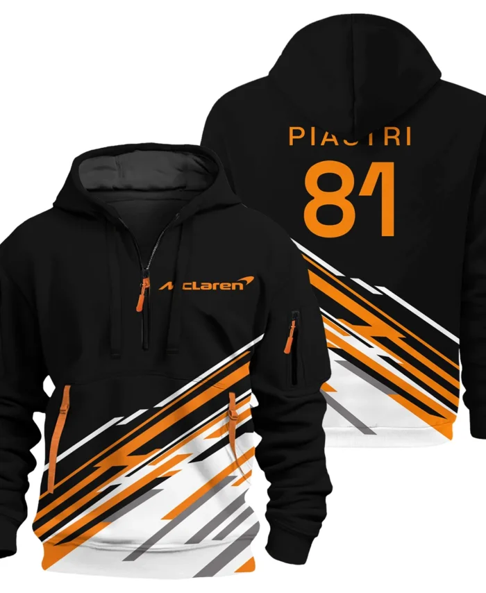 Oscar Piastri McLaren F1 Exclusive Logo Hoodie Half Zip BLOP10425A23HZ