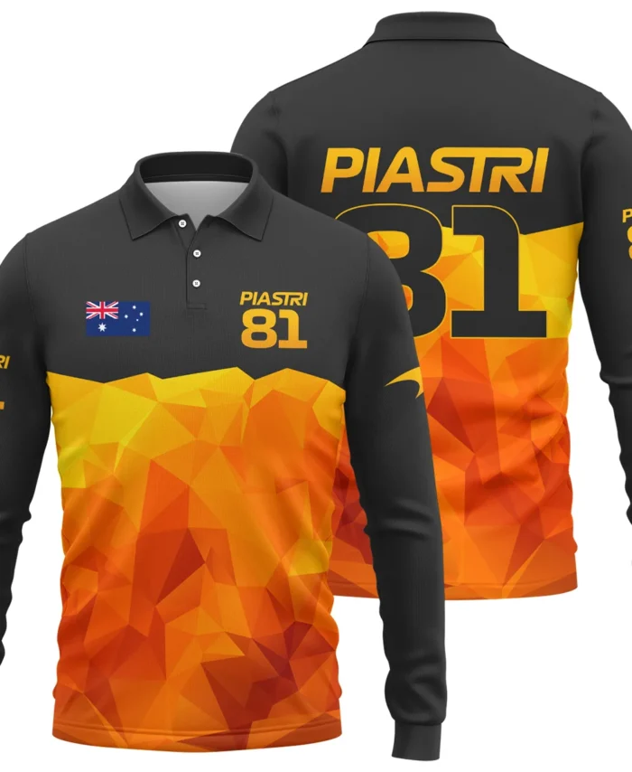 Oscar Piastri McLaren F1 Limited Edition Long Polo Shirt BLOP13725A1LPL