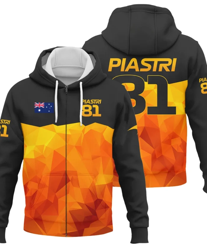 Oscar Piastri McLaren F1 Limited Edition Zipper Hoodie BLOP13725A1ZHD