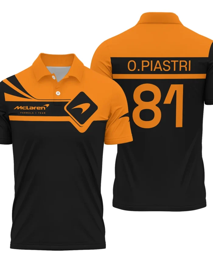Oscar Piastri McLaren F1 Polo Shirt All Over Prints BLMCL5525A3PL