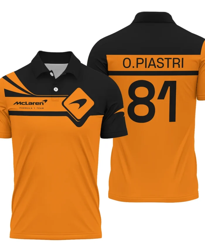 Oscar Piastri McLaren F1 Polo Shirt All Over Prints BLMCL5525A4PL