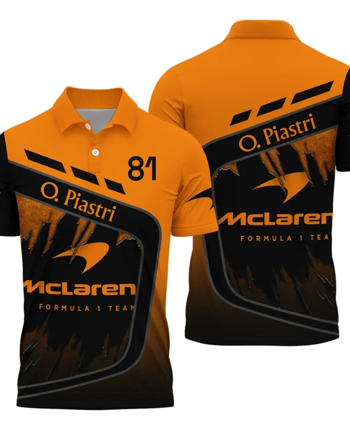 Oscar Piastri McLaren F1 Polo Shirt All Over Prints BLOP3425A1PL