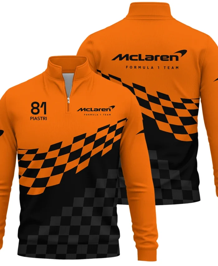 Oscar Piastri McLaren F1 Quarter-Zip Sweatshirt All Over Prints BLOP10425A1QTZ