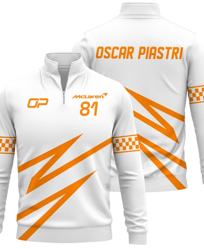 Oscar Piastri McLaren F1 Quarter-Zip Sweatshirt All Over Prints BLOP10425A4QTZ