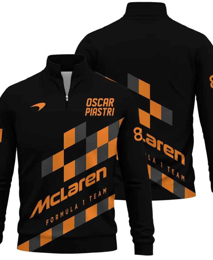 Oscar Piastri McLaren F1 Quarter-Zip Sweatshirt All Over Prints BLOP10425A6QTZ