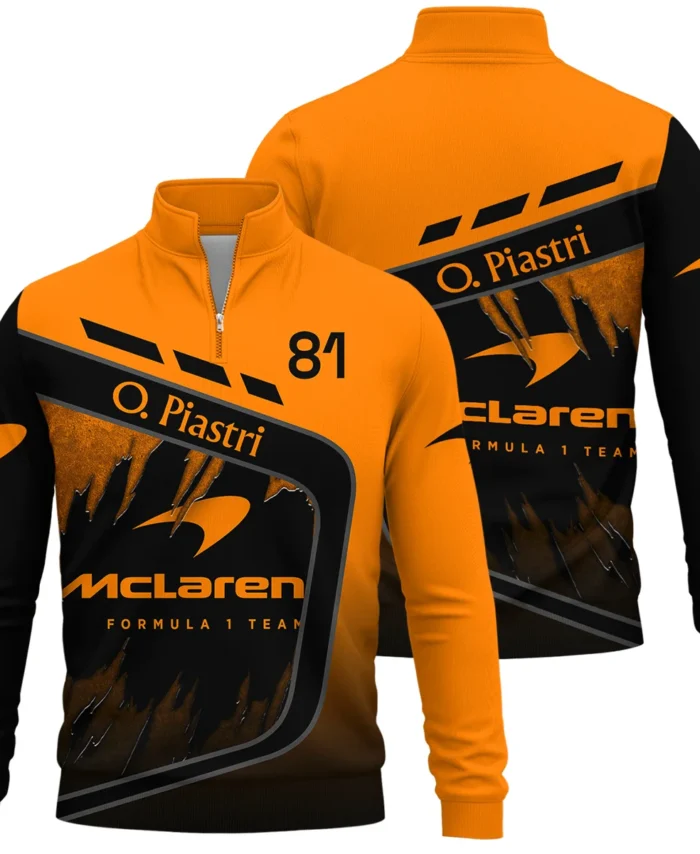 Oscar Piastri McLaren F1 Quarter-Zip Sweatshirt All Over Prints BLOP3425A1QTZ