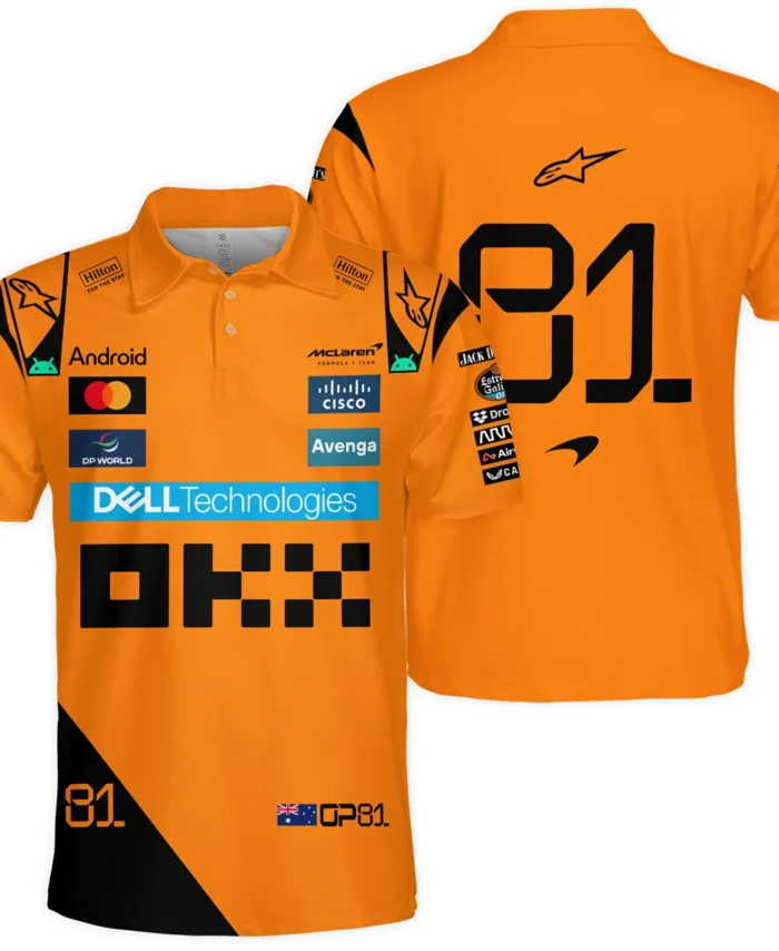 Oscar Piastri McLaren Formula One Exclusive Polo Shirt BLF1180525A3PL