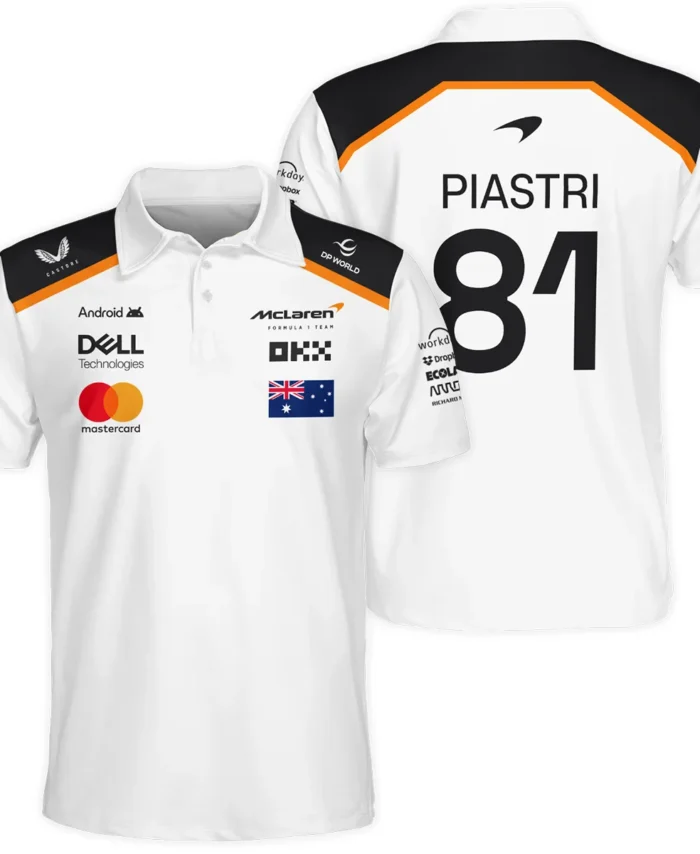 Oscar Piastri OP81 McLaren F1 Exclusive Polo Shirt BLF19625A3PL