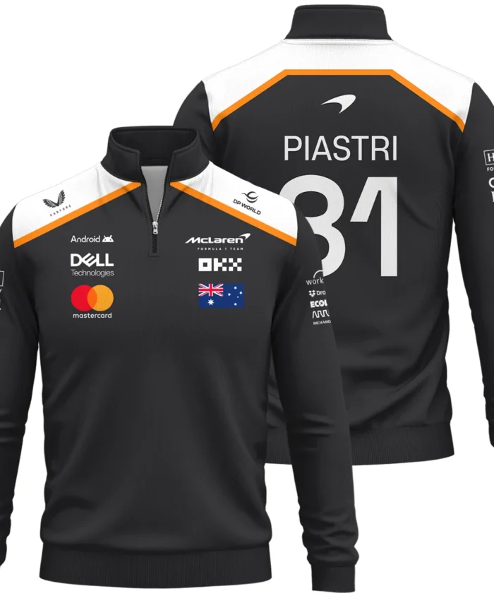 Oscar Piastri OP81 McLaren F1 Exclusive Quarter-Zip Sweatshirt BLF19625A4QZS