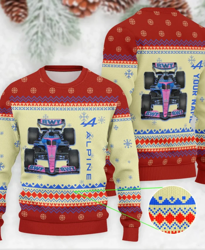 Personalised 2025 Car Alpine Formula 1 - Ugly Sweater BLVAF1220925A24ALP
