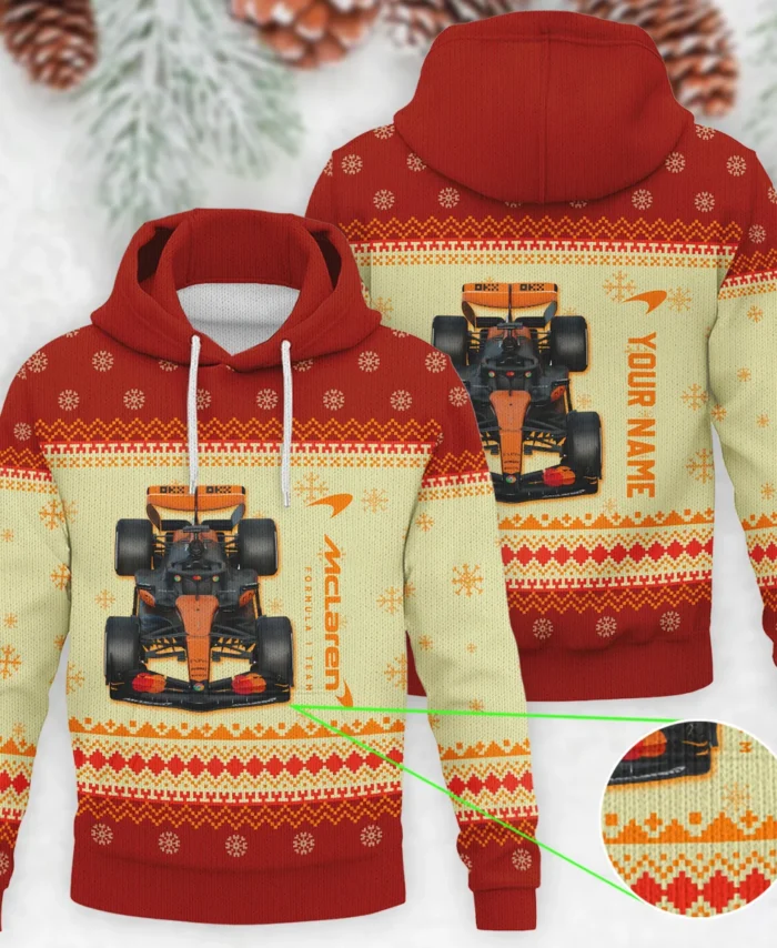 Personalised 2025 Car McLaren Formula 1 - Knitted Hoodie BLVAF12209250A24MCL