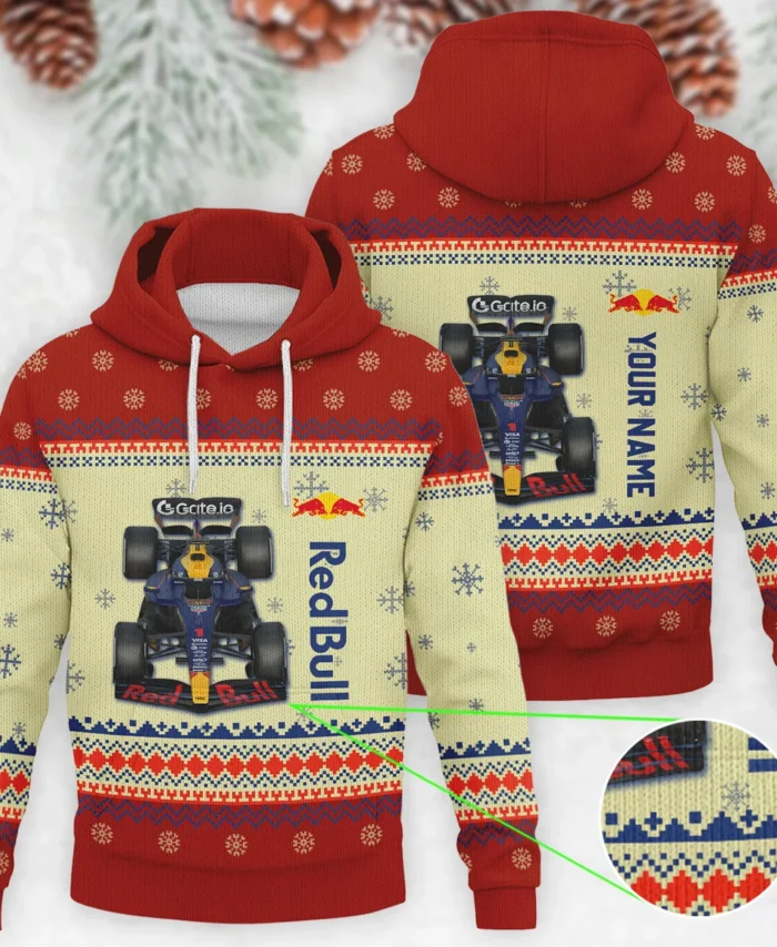 Personalised 2025 Car Red Bull Racing Formula 1 - Knitted Hoodie BLVAF12209250A24RBR