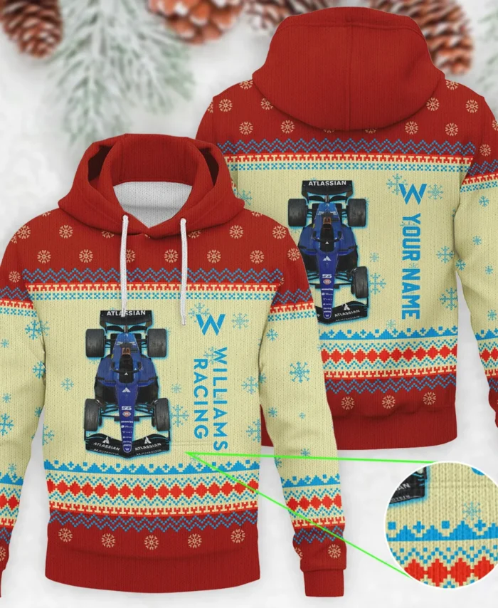 Personalised 2025 Car Williams Formula 1 - Knitted Hoodie BLVAF12209250A24WIL