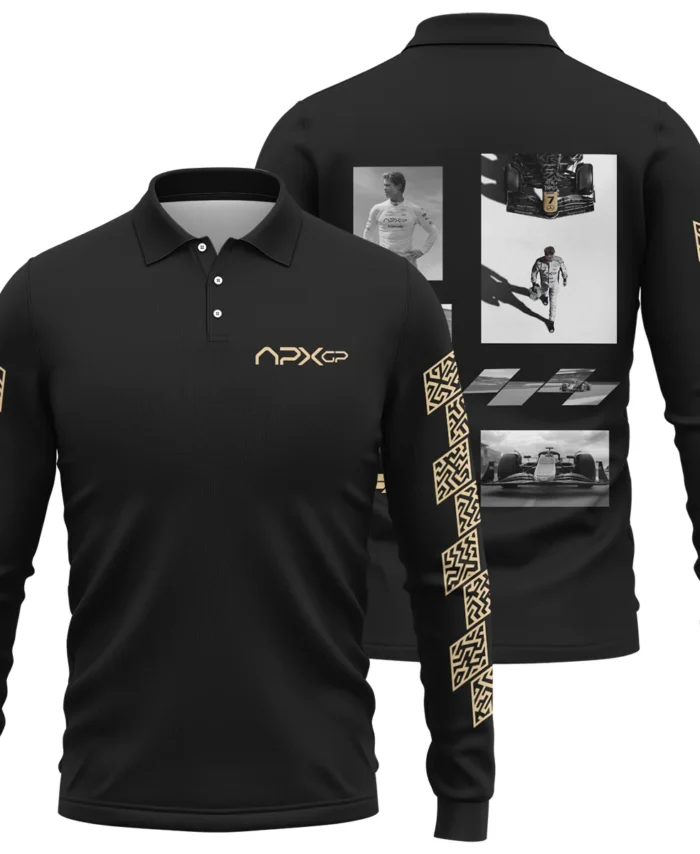 Photo Collage Exclusive Long Polo Shirt BLF116625A6LPL
