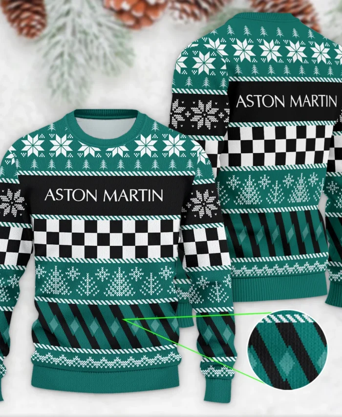 Racing Xmas Pattern Aston Martin Formula 1 - Ugly Sweater BLVAF1220925A28AM