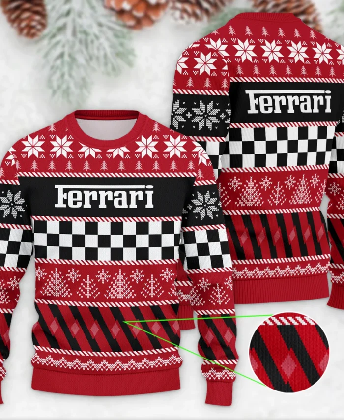 Racing Xmas Pattern Ferrari Formula 1 - Ugly Sweater BLVAF1220925A28FRR