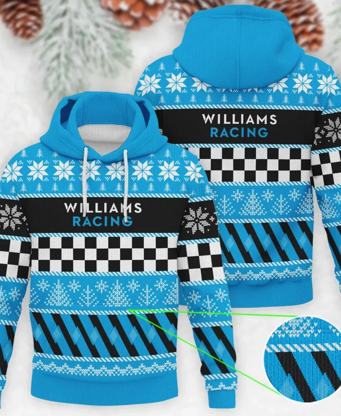Racing Xmas Pattern Williams Formula 1 - Knitted Hoodie BLVAF12209250A28WIL