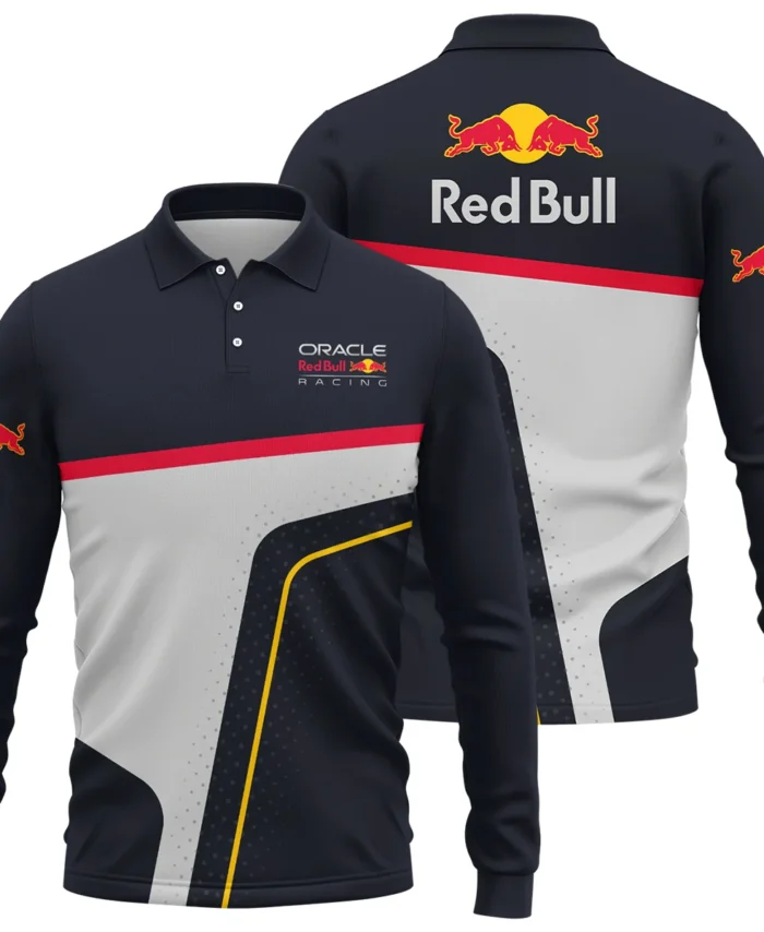 Red Bull Racing F1 Long Polo Shirt All Over Prints BLRBR10525A3LPL