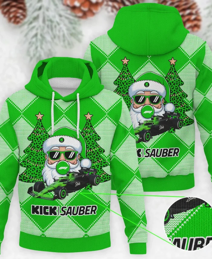 Santa Pinetree Car Kick Sauber Formula 1 - Knitted Hoodie BLVAF12209250A25KS