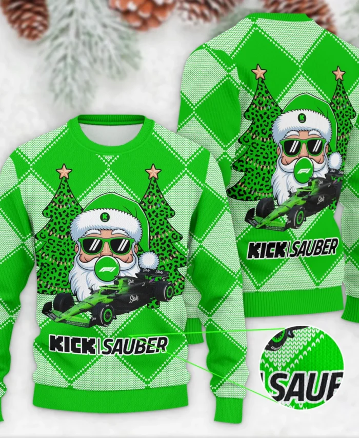 Santa Pinetree Car Kick Sauber Formula 1 - Ugly Sweater BLVAF1220925A25KS