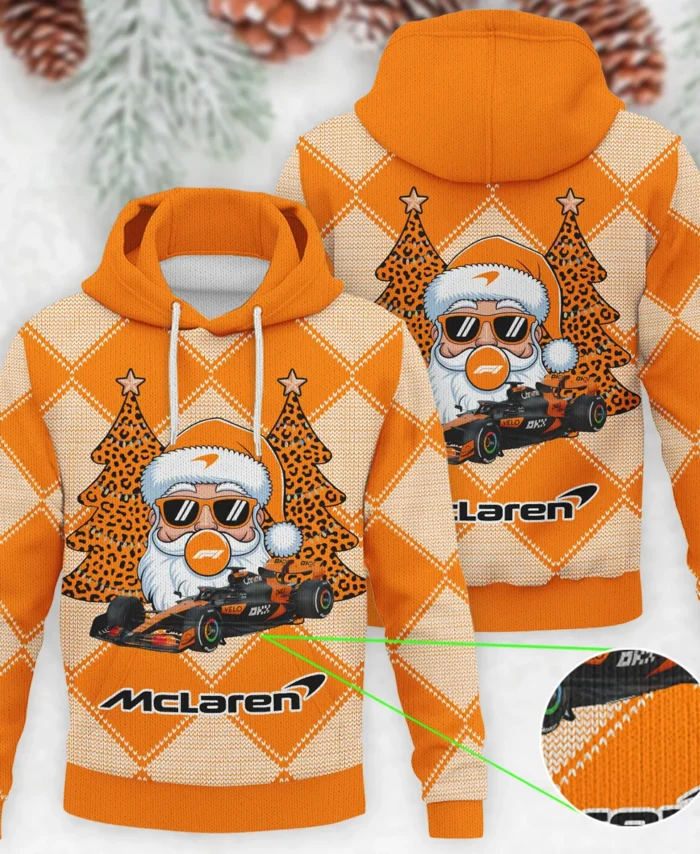 Santa Pinetree Car McLaren Formula 1 - Knitted Hoodie BLVAF12209250A25MCL