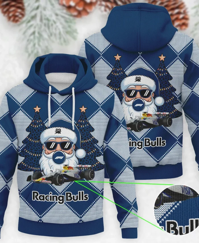 Santa Pinetree Car Racing Bulls Formula 1 - Knitted Hoodie BLVAF12209250A25RAC