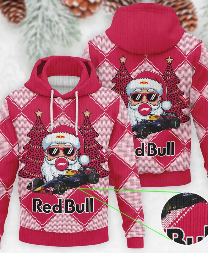 Santa Pinetree Car Red Bull Racing Formula 1 - Knitted Hoodie BLVAF12209250A25RBR
